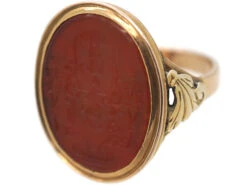 Georgian 9ct Gold & Carnelian Carved Intaglio Ring Of A Coat Of Arms -Antique Jewellery Company 1993c87f dsc02193 scaled 1