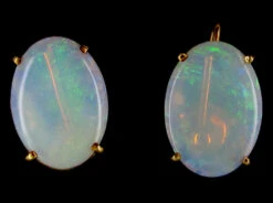 Retro Opal Gold Earrings