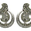 Silver Clip On Paste Art Deco Earrings 2 Silver Clip On Paste Art Deco Earrings -Antique Jewellery Company 1a