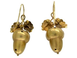 Victorian 15ct Gold Acorn Earrings -Antique Jewellery Company 1a1