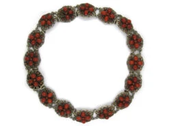 Silver Coral Flower Necklace -Antique Jewellery Company 1a1264467764 184