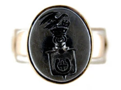 Steel & 18ct Gold Signet Ring