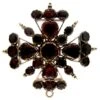 Georgian Flat Cut Garnet Maltese Cross Brooch