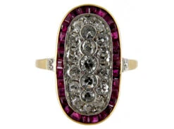 Ruby & Diamond Art Deco Ring