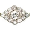 Edwardian 18ct Gold & Platinum, Diamond Set Diamond Shaped Ring -Antique Jewellery Company 1a2d9310 dsc04277 scaled 1