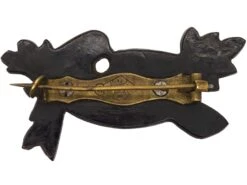 Victorian Jet Brooch Of A Bird With Her Chicks -Antique Jewellery Company 1a611fa4 dsc06466