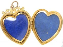 Edwardian 9ct Gold Back & Front Heart Shaped Locket Set With A Rose Diamond 7 Edwardian 9ct Gold Back & Front Heart Shaped Locket Set With A Rose Diamond -Antique Jewellery Company 1ad71c5b dsc06291 scaled 1