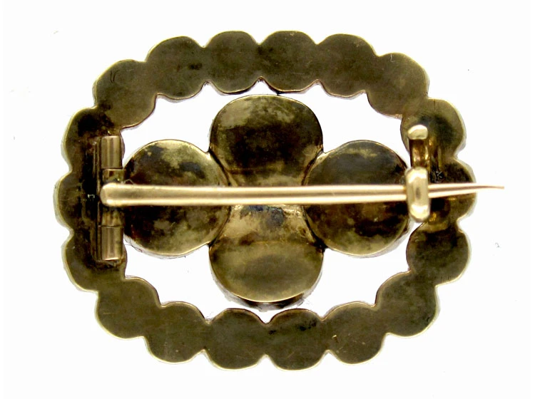 Flat Cut Garnet Georgian Brooch 4 Flat Cut Garnet Georgian Brooch - Image 2