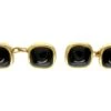 Cabochon Garnet 9ct Gold Cufflinks
