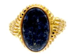 Lapis 15ct Gold Victorian Signet Ring