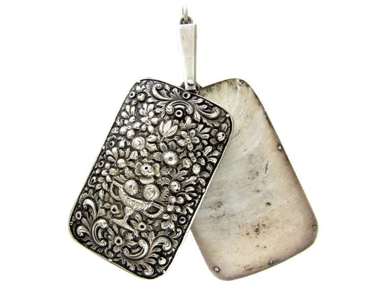 Large Silver Repoussé Pendant 4 Large Silver Repoussé Pendant - Image 2