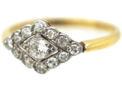 Edwardian 18ct Gold & Platinum, Diamond Set Diamond Shaped Ring 13 Edwardian 18ct Gold & Platinum, Diamond Set Diamond Shaped Ring -Antique Jewellery Company 1b286432 dsc04306 scaled 1