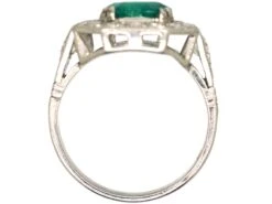 Art Deco 18ct White Gold, Columbian Emerald & Diamond Ring 12 Art Deco 18ct White Gold, Columbian Emerald & Diamond Ring -Antique Jewellery Company 1b62ce0f dsc05952 scaled 1