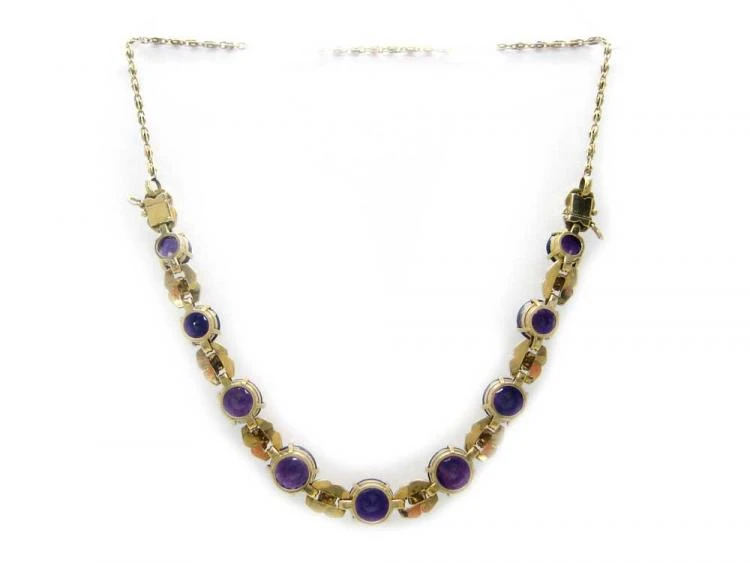 18ct Gold & Amethyst Necklace 5 18ct Gold & Amethyst Necklace - Image 3