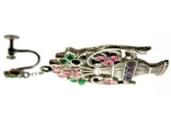 Flower Basket Silver & Paste Earrings 7 Flower Basket Silver & Paste Earrings -Antique Jewellery Company 1c1270491759 1