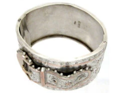 Silver & Gold Overlay Buckle Bangle -Antique Jewellery Company 1c1299600620 611