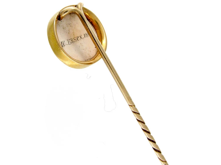 Horse In Stable Gold & Enamel Tie Pin 4 Horse In Stable Gold & Enamel Tie Pin - Image 2