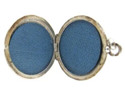 Art Deco Round Silver Locket Pendant 8 Art Deco Round Silver Locket Pendant -Antique Jewellery Company 1c5