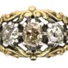 Georgian 15ct Gold & Silver, Cushion Cut Diamond Three Stone Ring -Antique Jewellery Company 1c6e1049 dsc09858 scaled 1