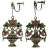 Flower Basket Silver & Paste Earrings -Antique Jewellery Company 1d1270491758 8