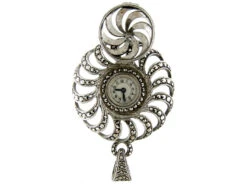 Silver Marcasite Watch Pendant 6 Silver Marcasite Watch Pendant -Antique Jewellery Company 1d1307644763 118