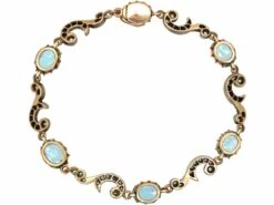 Edwardian 15ct Gold & Platinum, Aquamarine & Diamond Bracelet 7 Edwardian 15ct Gold & Platinum, Aquamarine & Diamond Bracelet -Antique Jewellery Company 1d4ec562 dsc06227 scaled 1