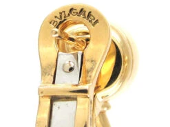 18ct Gold Blue Topaz, Diamond & Pearl Earrings By Bulgari -Antique Jewellery Company 1d7