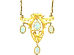 Art Nouveau 14ct Gold And Opal Pendant On 18ct Gold Art Nouveau Chain 9 Art Nouveau 14ct Gold And Opal Pendant On 18ct Gold Art Nouveau Chain -Antique Jewellery Company 1edf8962 dsc07401 scaled 1