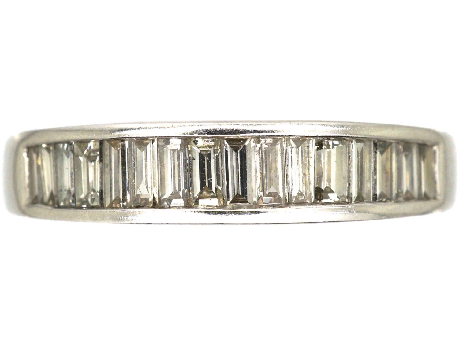 18ct White Gold Ring Set With Baguette Diamonds 3 18ct White Gold Ring Set With Baguette Diamonds
