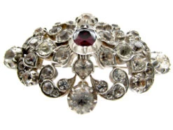 Victorian Silver & Paste Brooch 7 Victorian Silver & Paste Brooch -Antique Jewellery Company 204a