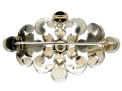 Victorian Silver & Paste Brooch 6 Victorian Silver & Paste Brooch -Antique Jewellery Company 204c