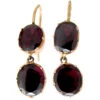 Georgian Double Drop Garnet Earrings 1 Georgian Double Drop Garnet Earrings -Antique Jewellery Company 208a
