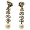 Edwardian 15ct Gold & Platinum, Diamond & Pearl Drop Earrings 2 Edwardian 15ct Gold & Platinum, Diamond & Pearl Drop Earrings -Antique Jewellery Company 21df45a7 dsc09452