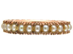 Georgian Natural Split Pearl Eternity Ring