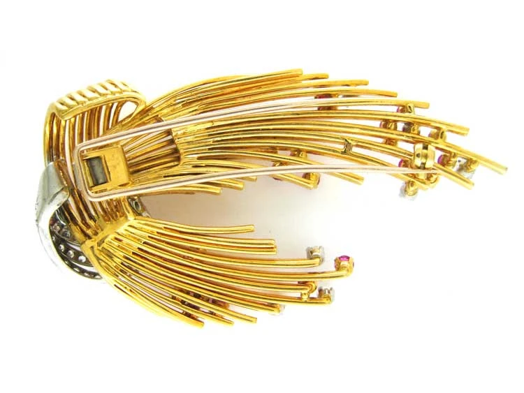 Kutchinksy 18ct Gold, Diamond & Ruby Spray 4 Kutchinksy 18ct Gold, Diamond & Ruby Spray - Image 2