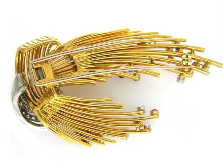 Kutchinksy 18ct Gold, Diamond & Ruby Spray 5 Kutchinksy 18ct Gold, Diamond & Ruby Spray - Image 3