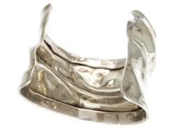 Wide Silver Ripple Bangle 9 Wide Silver Ripple Bangle -Antique Jewellery Company 22c1357559091 609