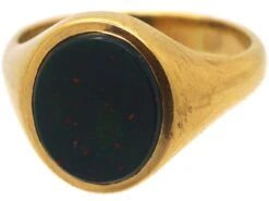 18ct Gold Signet Ring Set With A Bloodstone 17 18ct Gold Signet Ring Set With A Bloodstone -Antique Jewellery Company 22cc9b93 dsc05845 scaled 1