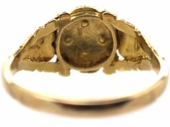 Regency 15ct Gold Natural Split Pearl & Emerald Cluster Ring With Natural Split Pearl Set Shoulders -Antique Jewellery Company 2314c06e dsc05682 scaled 1