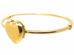 Edwardian 15ct Gold Heart Shape Locket On Bangle 13 Edwardian 15ct Gold Heart Shape Locket On Bangle -Antique Jewellery Company 233b9dd7 dsc05653