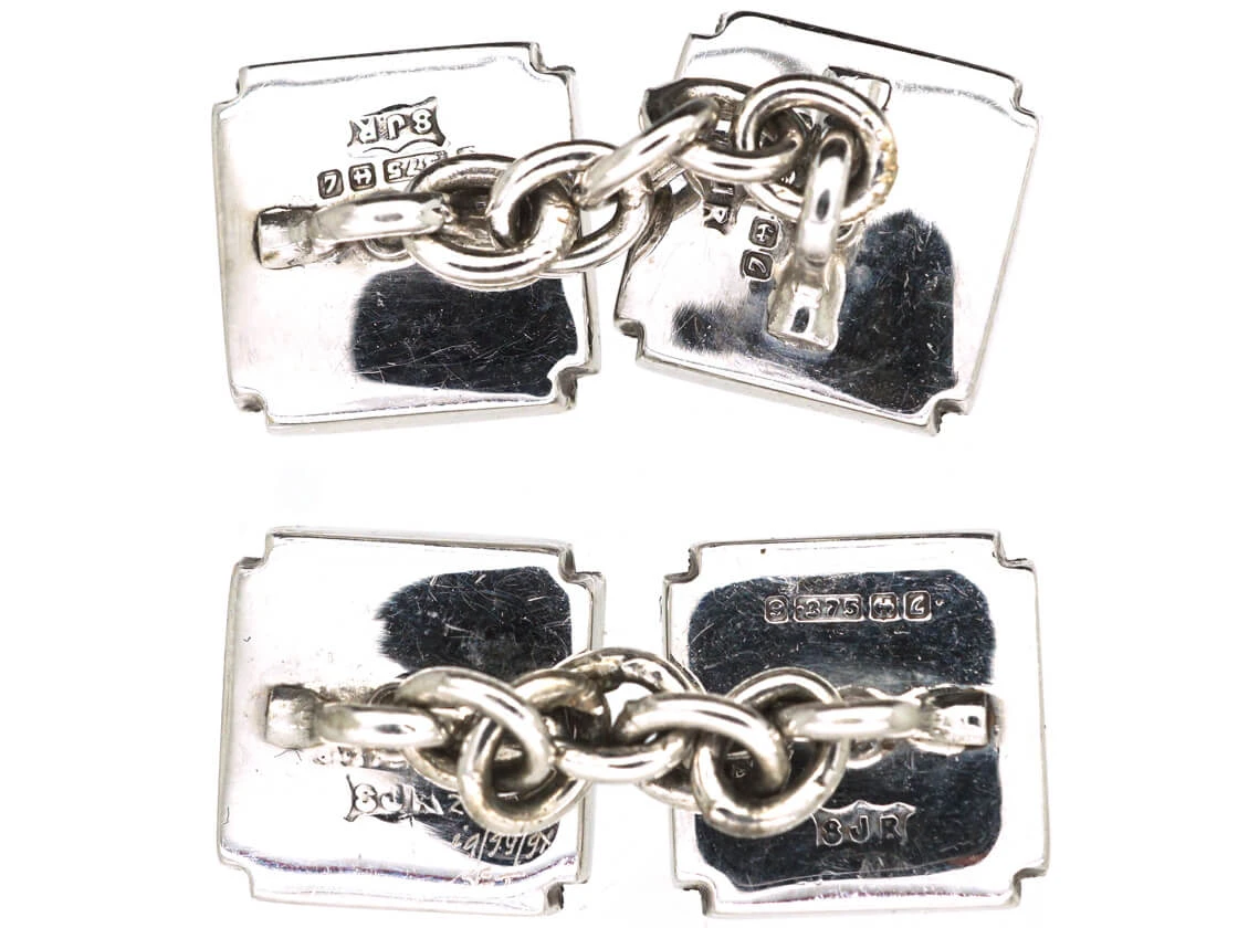 9ct White Gold & Diamond Dress Set In Original Case 5 9ct White Gold & Diamond Dress Set In Original Case - Image 3