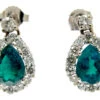 Emerald & Diamond Pear Shape Earrings 2 Emerald & Diamond Pear Shape Earrings -Antique Jewellery Company 24a1329694269 142