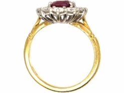 18ct Gold, Burma Ruby & Diamond Cluster Ring -Antique Jewellery Company 24f9e8c0 dsc00606 scaled 1