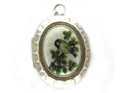 Victorian Enamel Silver Locket