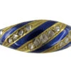 Royal Blue Enamel & Rose Diamond 18ct Gold Early Victorian Ring -Antique Jewellery Company 26 e