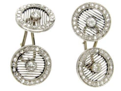 Diamond & Platinum Art Deco Cufflinks