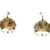 9ct Gold Hear Petal Flower Earrings -Antique Jewellery Company 26a