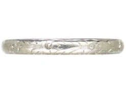 Art Deco Platinum Wedding Band