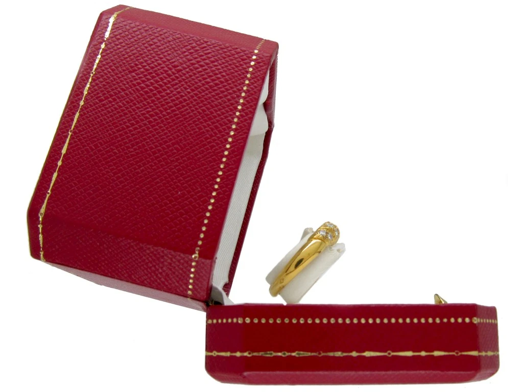 Cartier 18ct Gold Twist Diamond Set Ring In Original Case 8 Cartier 18ct Gold Twist Diamond Set Ring In Original Case - Image 6