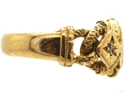 Victorian 18ct Gold Triple Knot Ring Set With Three Diamonds -Antique Jewellery Company 28d2b868 dsc07540 scaled 1